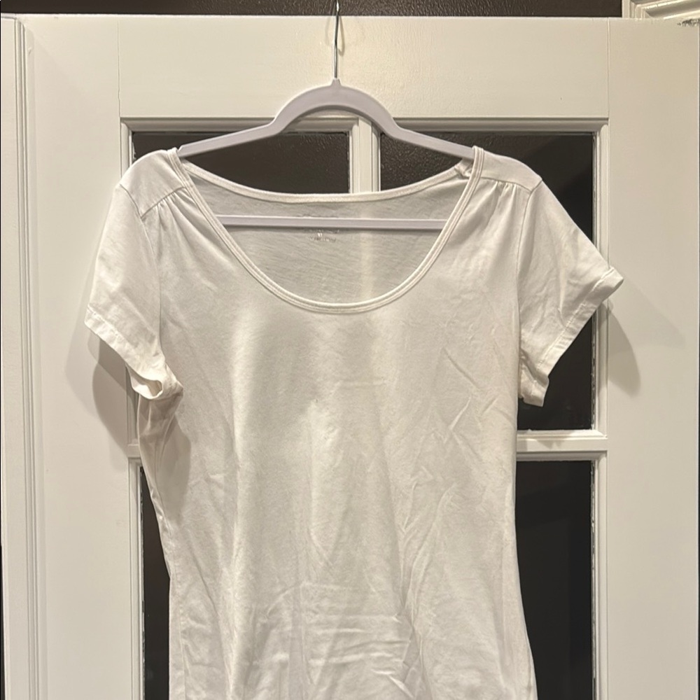Maurices White Fitted Short Sleeve T-Shirt
